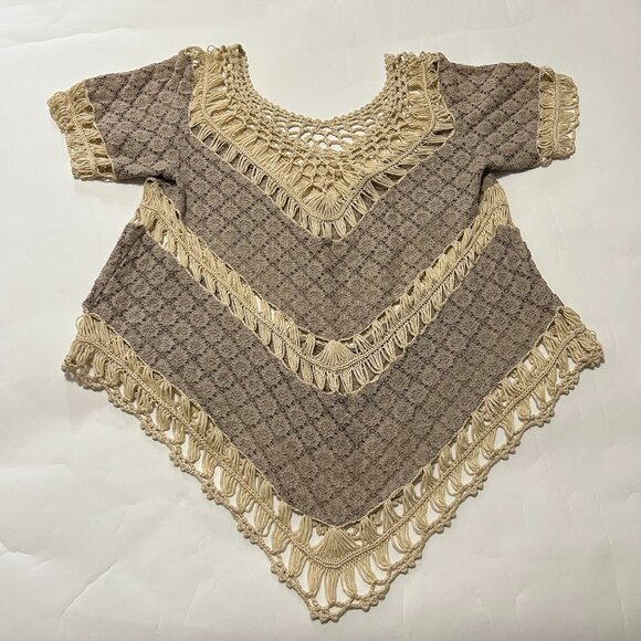 Umgee Tops - Umgee USA Crochet Lace open knit Top sz M Boho Fairy Whimsy Cottagecore Coquette